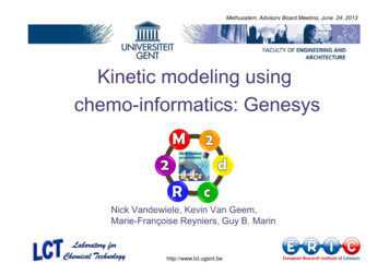 Kinetic Modeling Using Chemo-informatics: Genesys