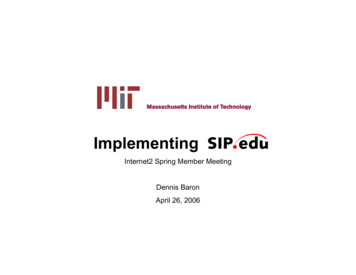 Implementing SIP