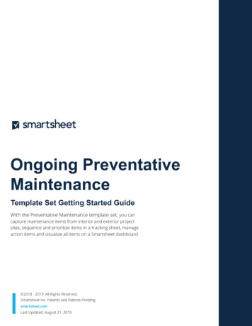 Maintenance Ongoing Preventative - Smartsheet