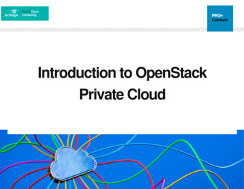 Introduction To OpenStack Private Cloud - Cdn.ttgtmedia 