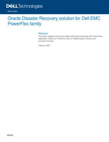 Oracle Disaster Recovery Solution For Dell EMC PowerFlex Family