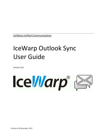IceWarp Outlook Sync User Guide - IceWarp WebClient