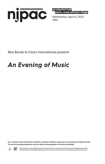 An Evening Of Music - New Jersey Performing Arts Center