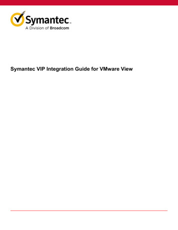 Symantec VIP Integration Guide For VMware View