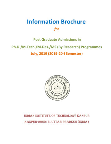 Information Brochure-2019 Final - IIT Kanpur