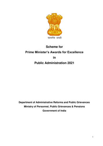 Scheme For - PM Awards
