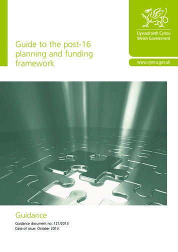 Guide To The Post-16 Planning And Funding Framework