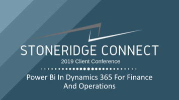 Power Bi In Dynamics 365 For Finance And Operations