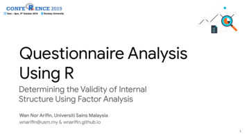 Questionnaire Analysis Using R - GitHub Pages