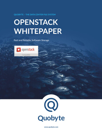 THE DATA CENTER FILE SYSTEM OPENSTACK WHITEPAPER - Quobyte