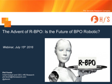 The Advent Of R-BPO: Is The Future Of BPO Robotic? - HFS Research