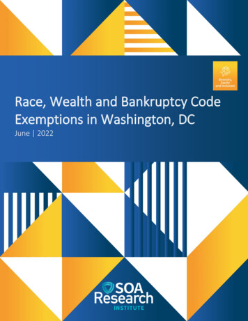 Race, Wealth And Bankruptcy Code Exemptions In Washington, DC