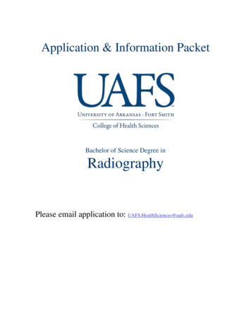 Bachelor Of Science Degree In Radiography - UAFS