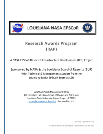 Research Awards Program (RAP) - LSU