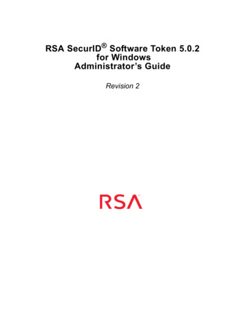 RSA SecurID Software Token 5.0.2 For Windows Administrators Guide