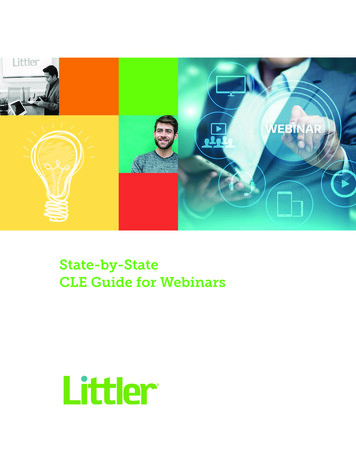 State-by-State CLE Guide For Webinars - Littler Mendelson