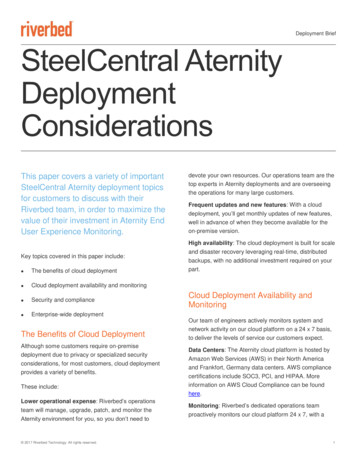 SteelCentral Aternity Deployment Considerations