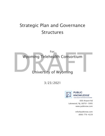 Strategic Plan And Governance Structures - Uwyo.edu