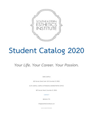 2020 Student CATALOG - Southeastern Esthetics Institute