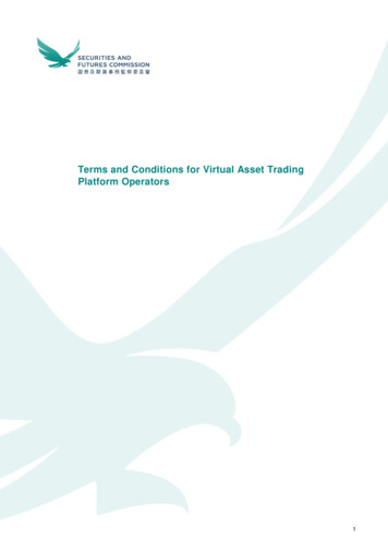 Terms And Conditions For Virtual Asset Trading Platform Operators