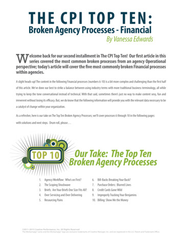 Broken Agency Processes - Financial