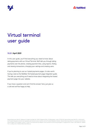 Virtual Terminal User Guide - Tyl By NatWest