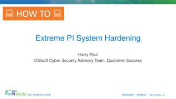 Extreme PI System Hardening - OSIsoft