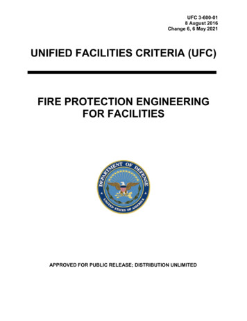 Unified Facilities Criteria (Ufc) Fire Protection Engineering For .