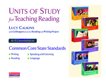 Units Of TUdy For Teaching Reading - Heinemann