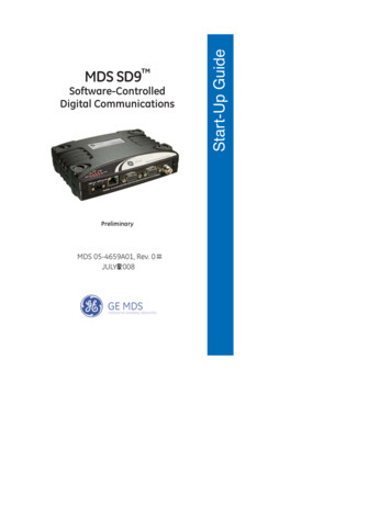 MDS SD9 Start-Up Guide - FCC ID