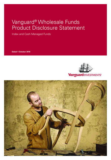 Vanguard Wholesale Funds Product Disclosure Statement - MLC