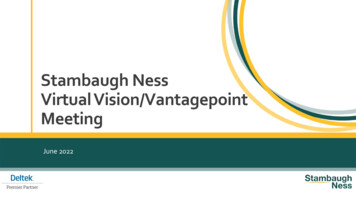 Stambaugh Ness Virtual Vision/Vantagepoint Meeting