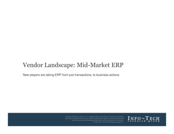 Vendor Landscape: Mid -Market ERP