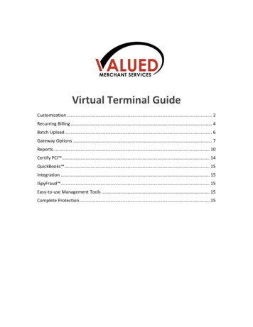 Virtual Terminal Guide - Valued Merchant S