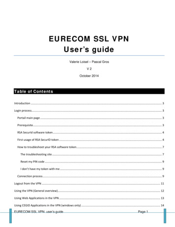 EURECOM SSL VPN User's Guide