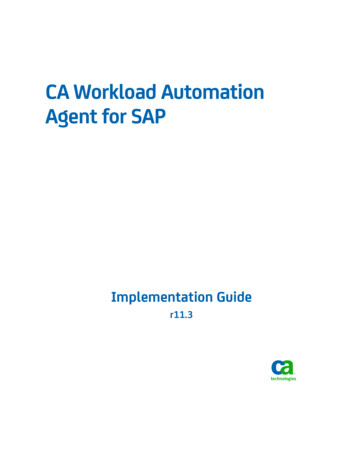 CA Workload Automation Agent For SAP - Broadcom Inc.