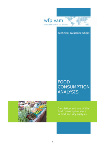 Food Consumption Analysis - World Food Programme
