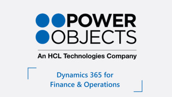 Dynamics 365 For Finance & Operations - HCL Technologies