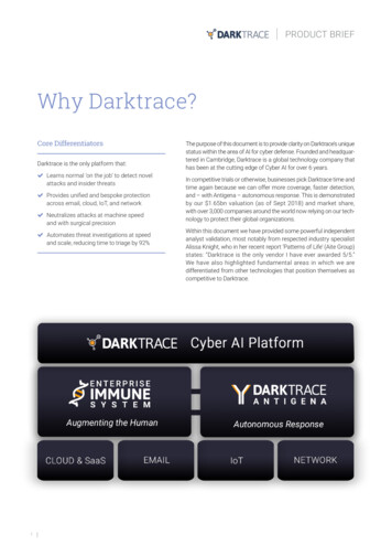 Why Darktrace? - Ai4