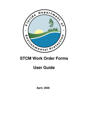STCM Work Order Forms User Guide April 2006
