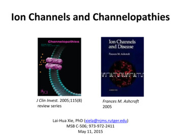 Ion Channels And Channelopathies - New Jersey Medical School