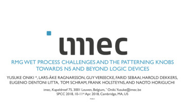 Rmg Wet Process Challenges And The Patterning Knobs Towards N5 And .