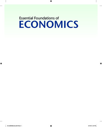 Essential Foundations Of ECONOMICS - Pearson