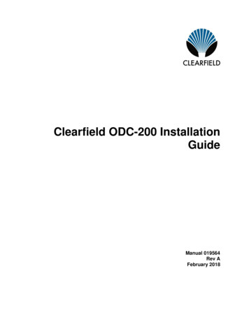 Calix ODC-200 Installation Guide - Clearfield, Inc.