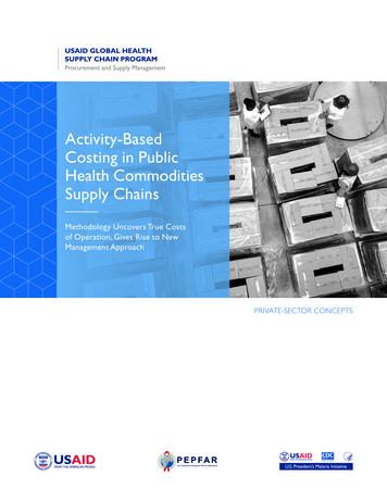 Activity-Based Costing In Public Health Commodities Supply Chains