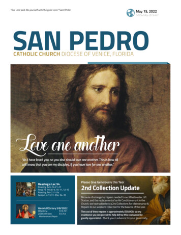 May 15, 2022 5thSunday Of Easter SAN PEDRO