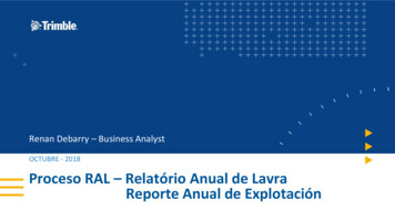 OCTUBRE - 2018 Proceso RAL Relatório Anual De Lavra .