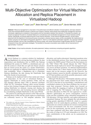 Multi-Objective Optimization For Virtual Machine Allocation And . - CSUDH