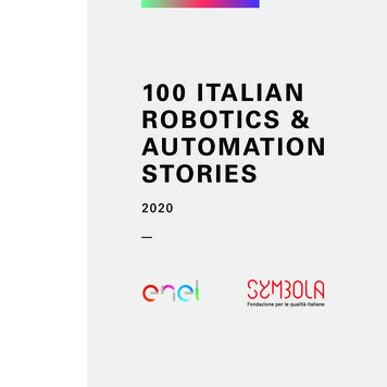 100 Italian Robotics & Automation Stories - Edizione 2020