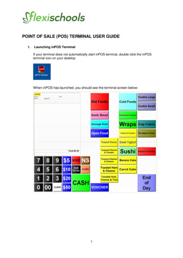 POINT OF SALE (POS) TERMINAL USER GUIDE - Amazon Web Services